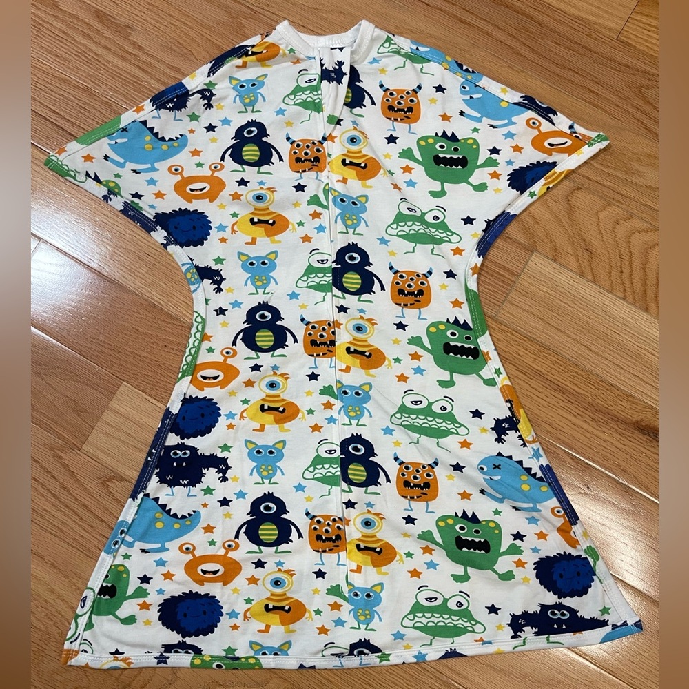 Sleeping Baby Colorful Monster zipadee sleep sack- Size Small (4-8 months)